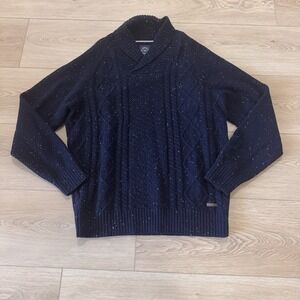Lindbergh The Perfect Fit Blue Neck Shawl Sweater Size XXL‎